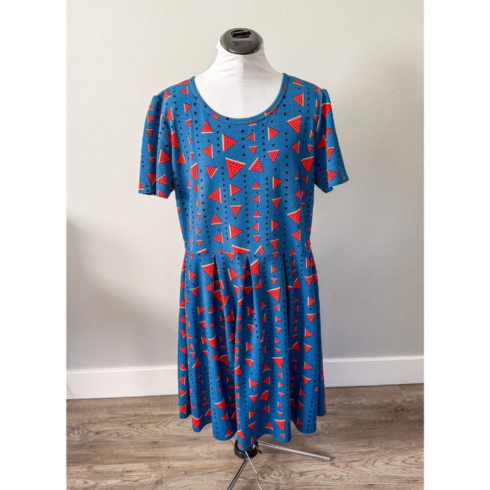 LulaRoe Triangle Watermelon Midi Dress